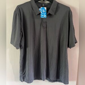 Black Polo Shirt with Classic Collared Design